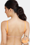 Zivame Beautiful Basics Double Layered Non Wired 3/4th Coverage Backless Bra - Mock Orange — thumbnail 1
